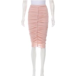 Gather Pink Pencil Skirt